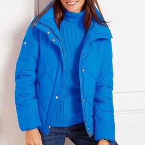 Talbots Blue Puffer Jacket Coat Winter Plus Size 1X